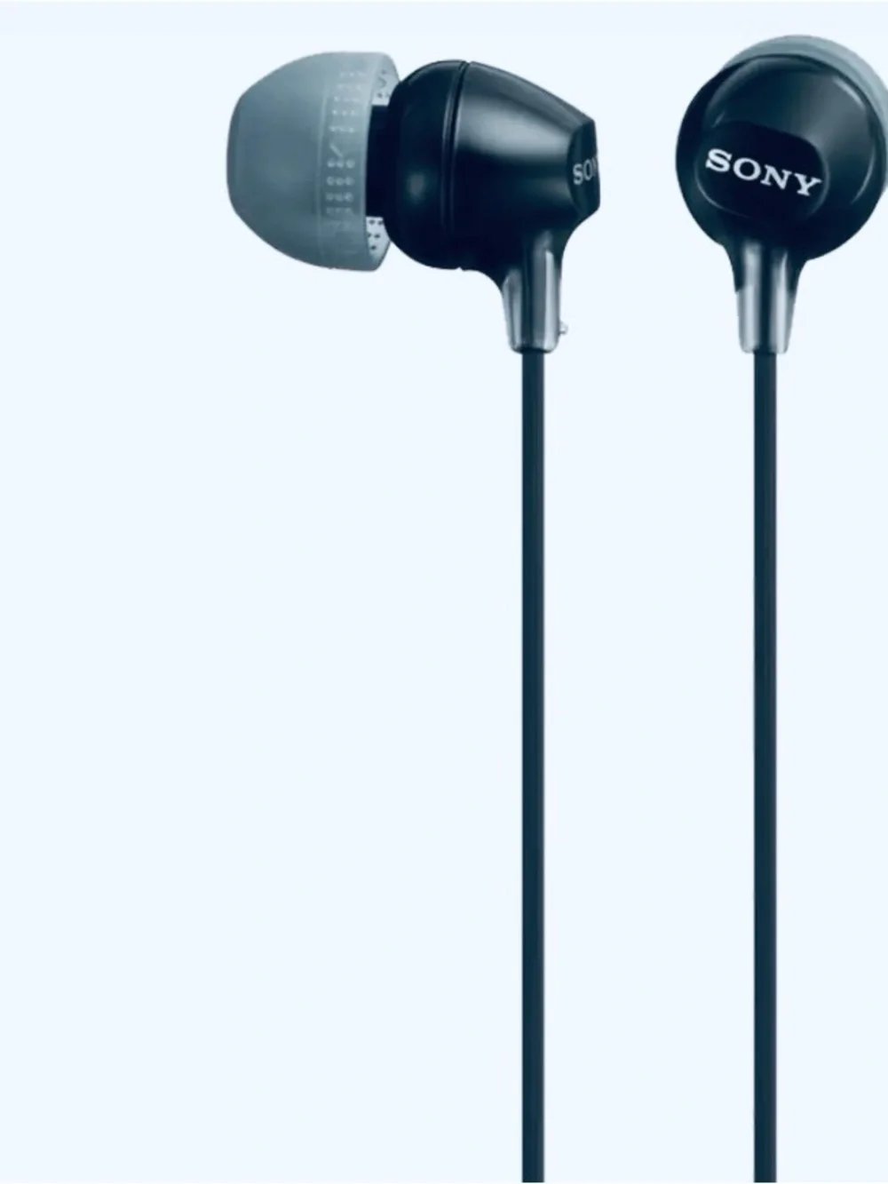 Sony Black Wired In-Ear Earbuds with Silicone Tips New
